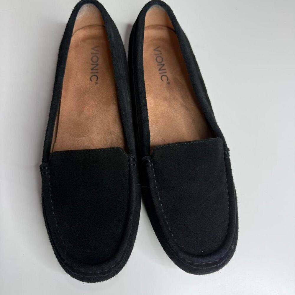 Vionic Debbie Black Suede Loafers